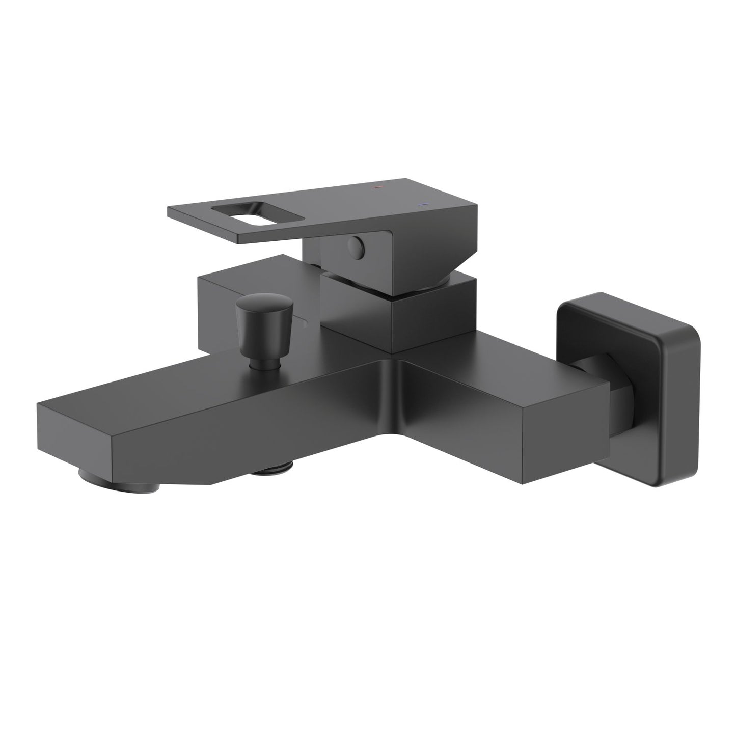 Aquavit Hollow matte black solid brass wall-mounted bath shower mixer AT062200