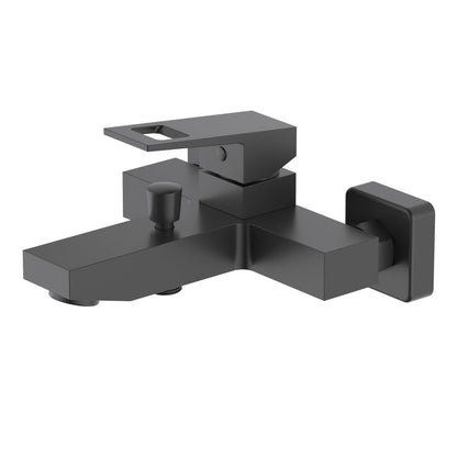 Aquavit Hollow matte black solid brass wall-mounted bath shower mixer AT062200