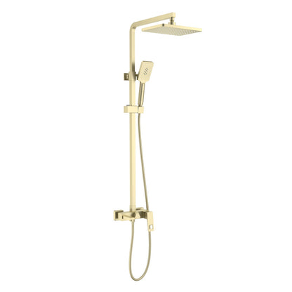 Aquavit Hollow brushed gold square three-outlet shower column with brass bath spout AT066401