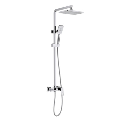 Aquavit Hollow chrome square three-outlet shower column with brass bath spout AT066401