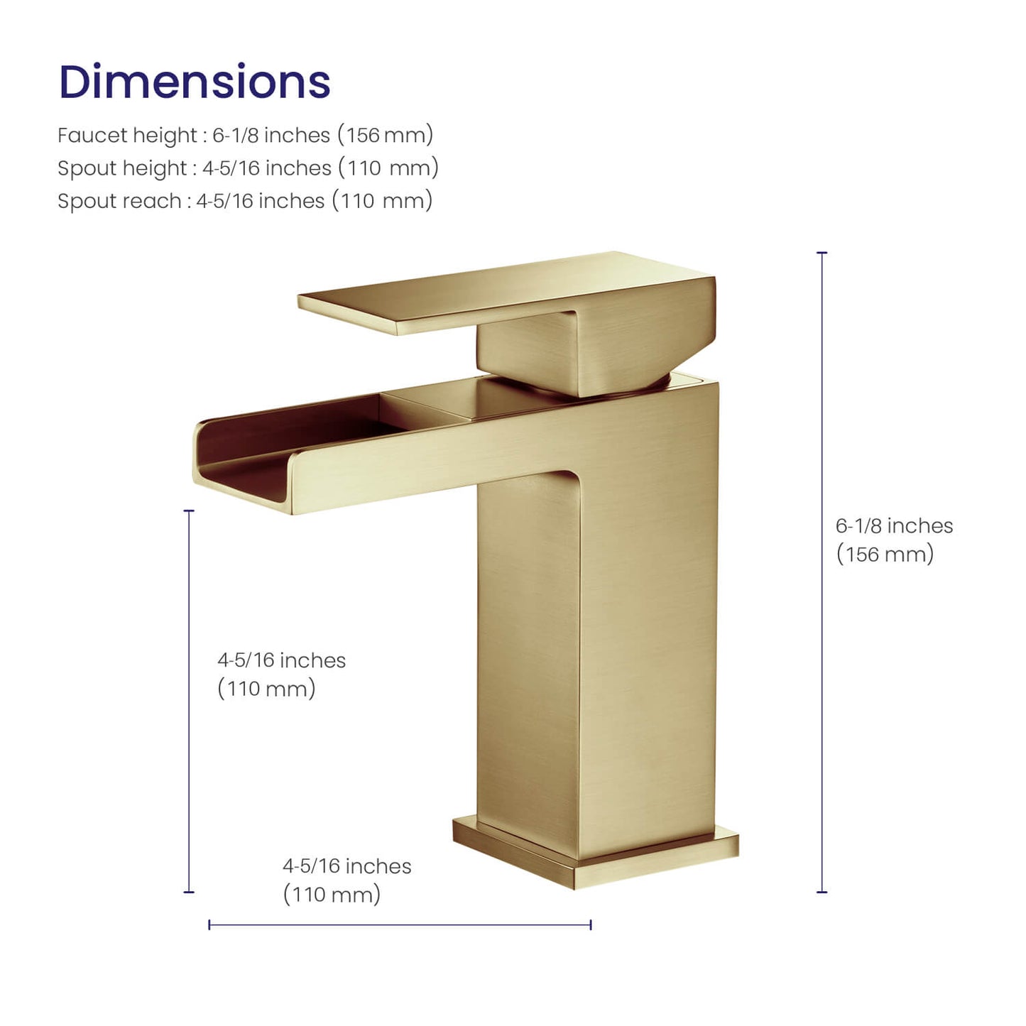 Waterfall Single hole basin faucet AT070011