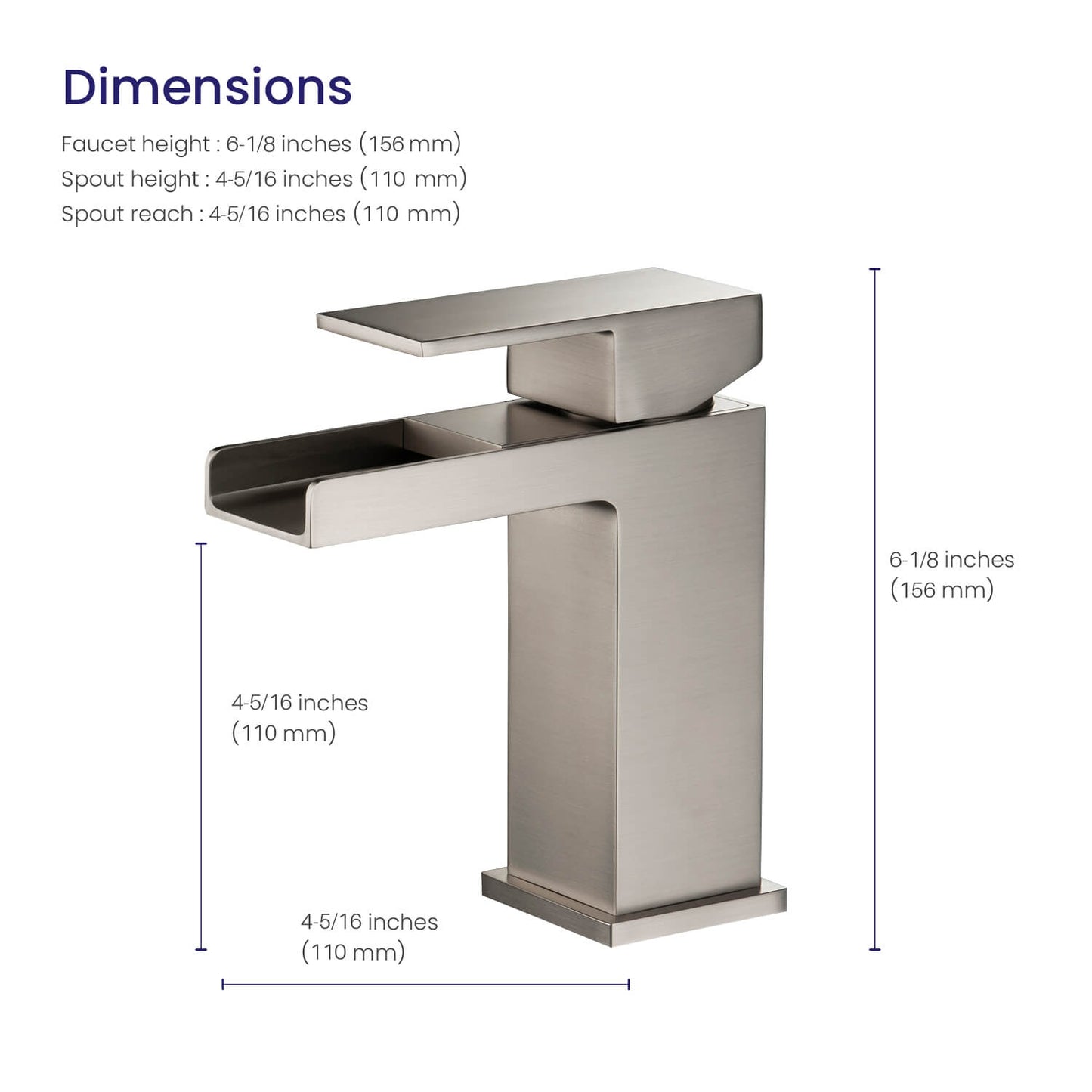 Waterfall Single hole basin faucet AT070011