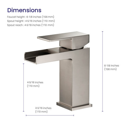 Waterfall Single hole basin faucet AT070011