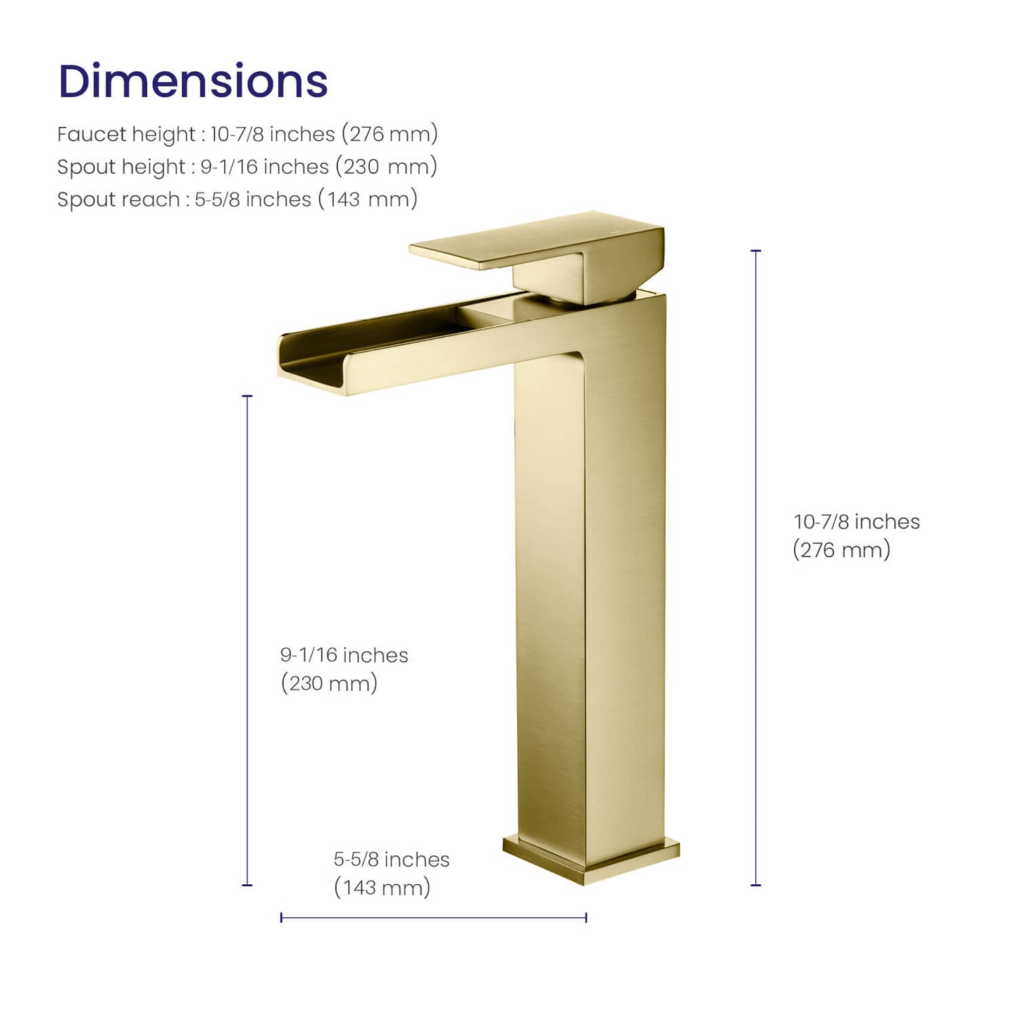 Waterfall Single hole vessel faucet AT070012