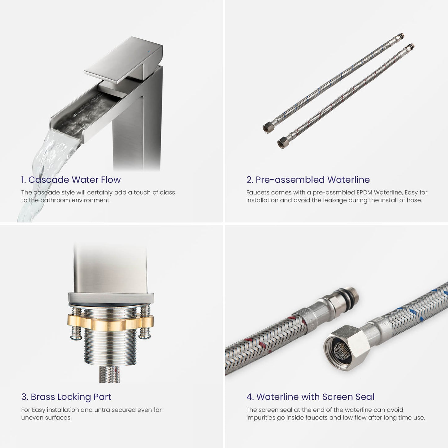 Waterfall Single hole vessel faucet AT070012