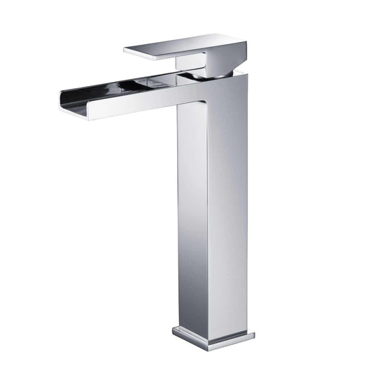 Aquavit chrome single-hole waterfall vessel sink faucet AT070012