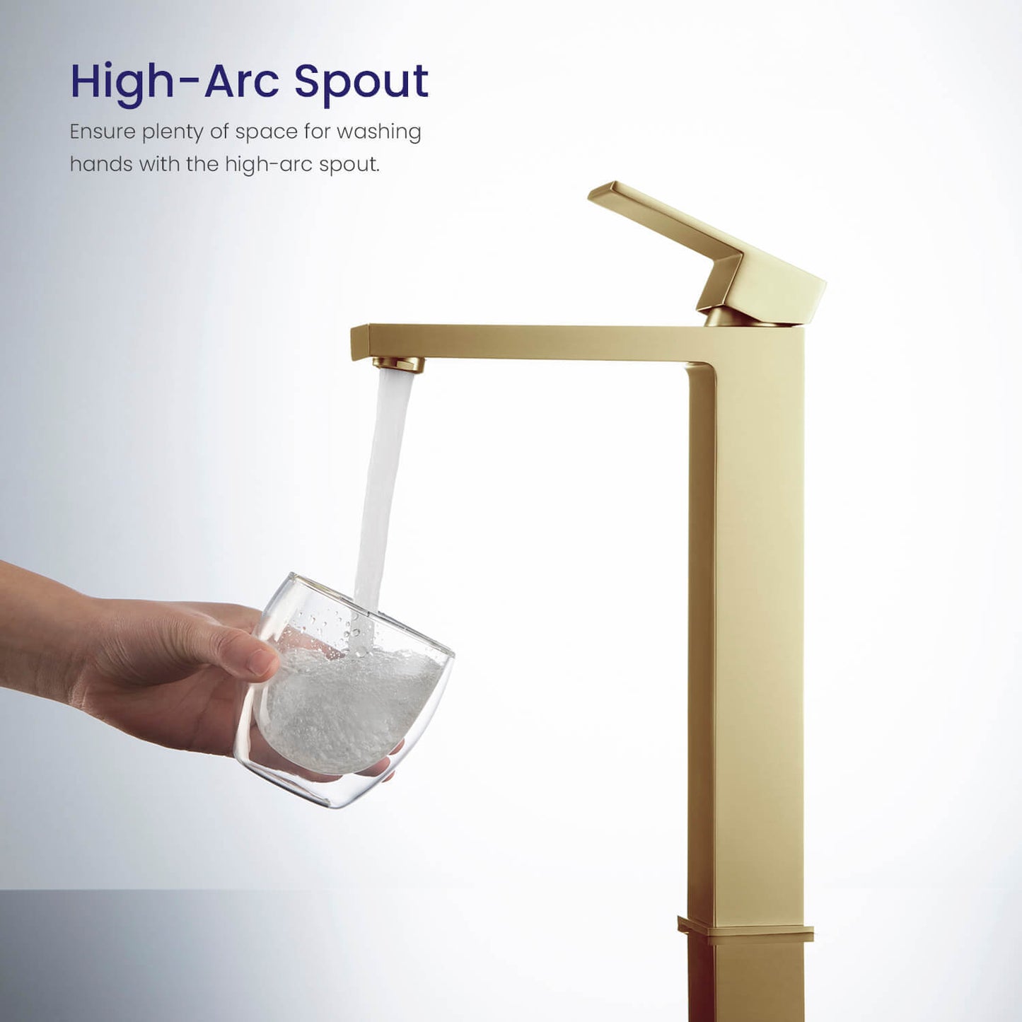 Cube single handle Vessel Faucet AT080012