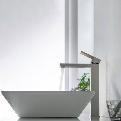 Cube single handle Vessel Faucet AT080012