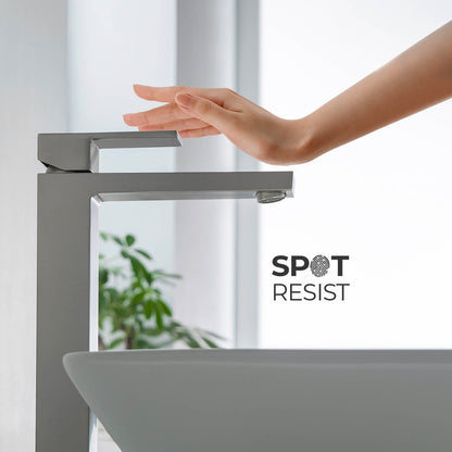 Cube single handle Vessel Faucet AT080012