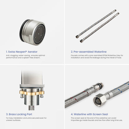 Cube single handle Vessel Faucet AT080012