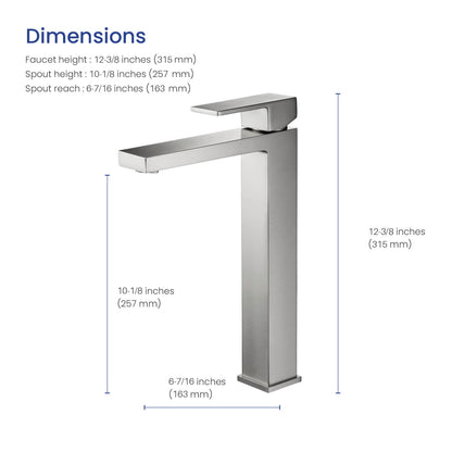 Cube single handle Vessel Faucet AT080012