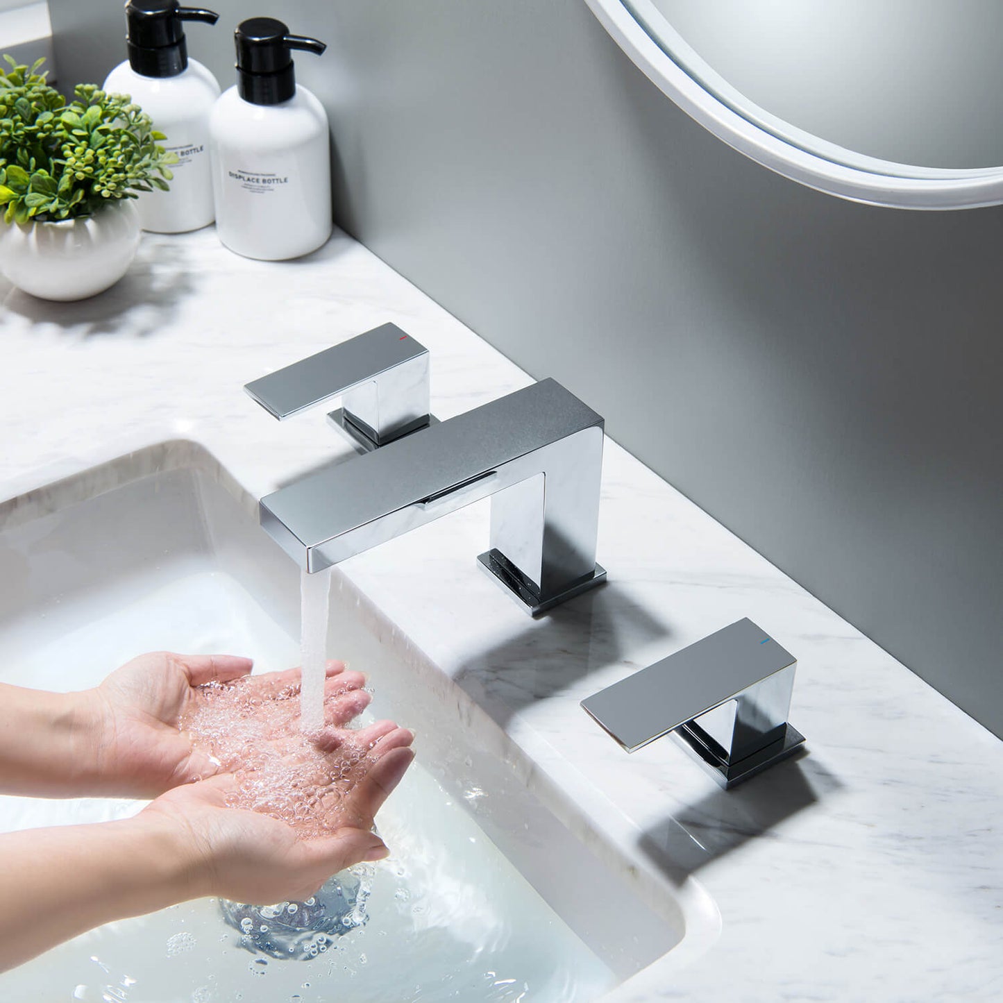 Aquavit Cube Series 3-Hole Basin Faucet AT080014