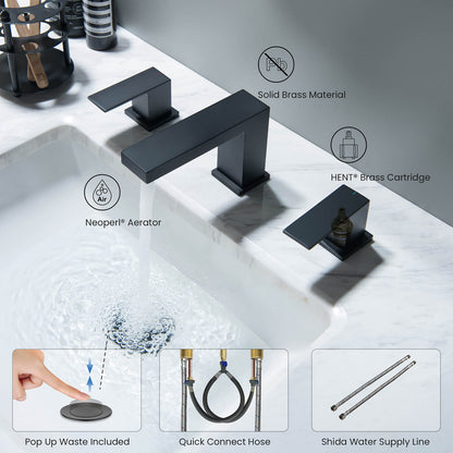 Aquavit Cube Series 3-Hole Basin Faucet AT080014