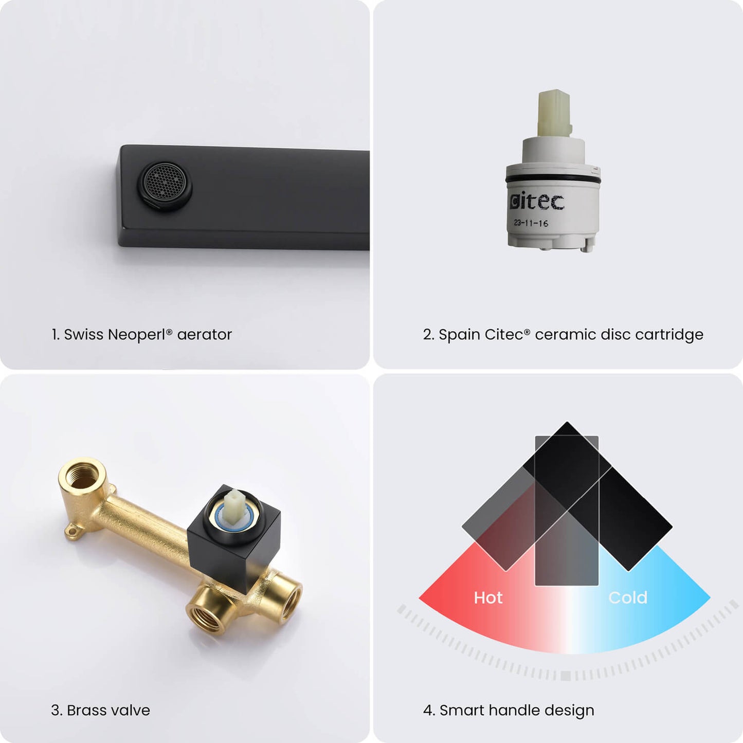 Cube Wall Concealed basin mixer AT080016