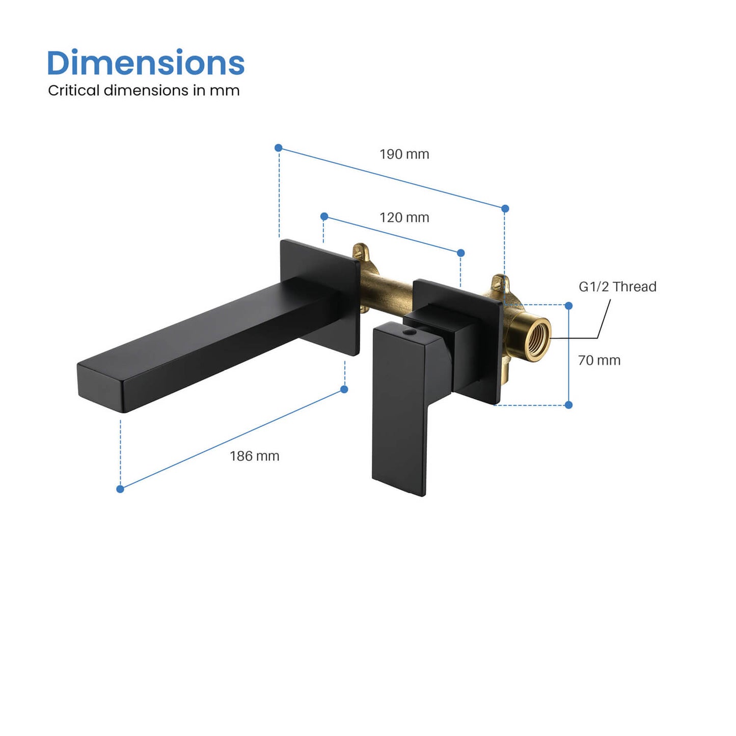 Cube Wall Concealed basin mixer AT080016