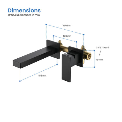 Cube Wall Concealed basin mixer AT080016