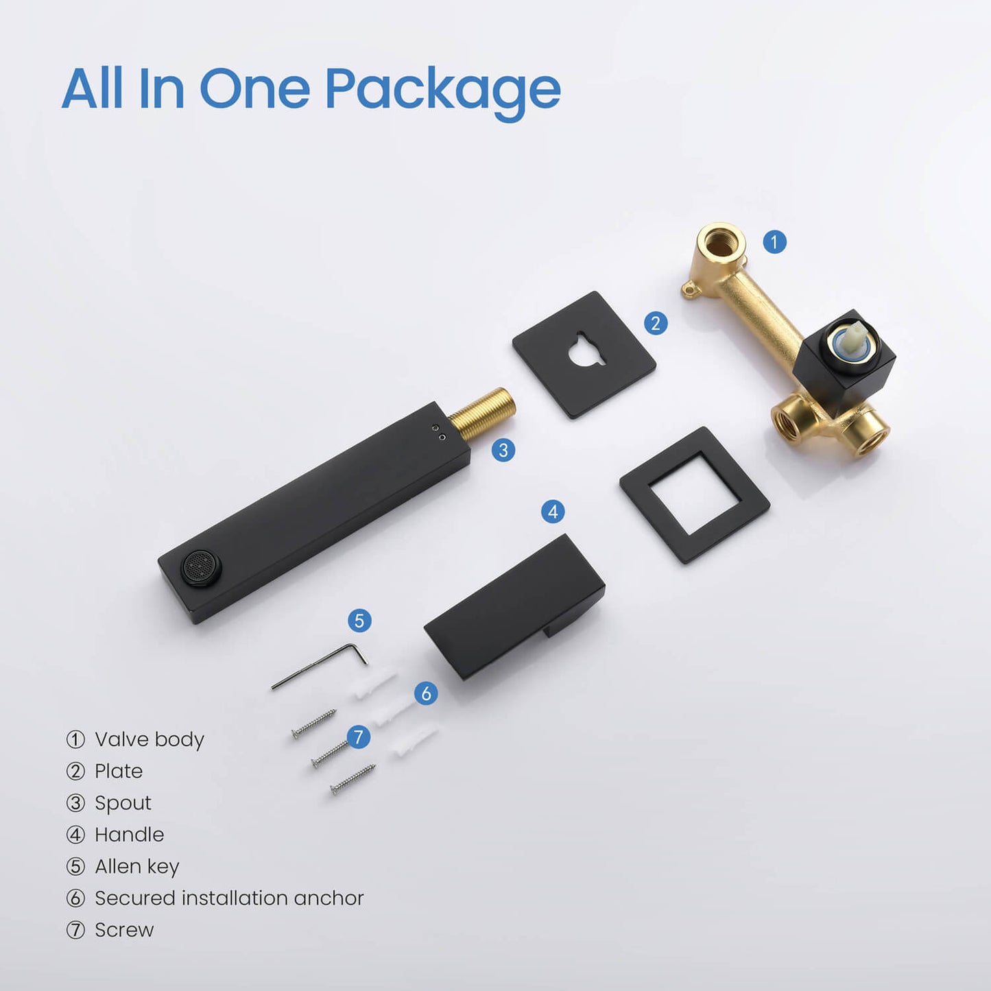 Cube Wall Concealed basin mixer AT080016