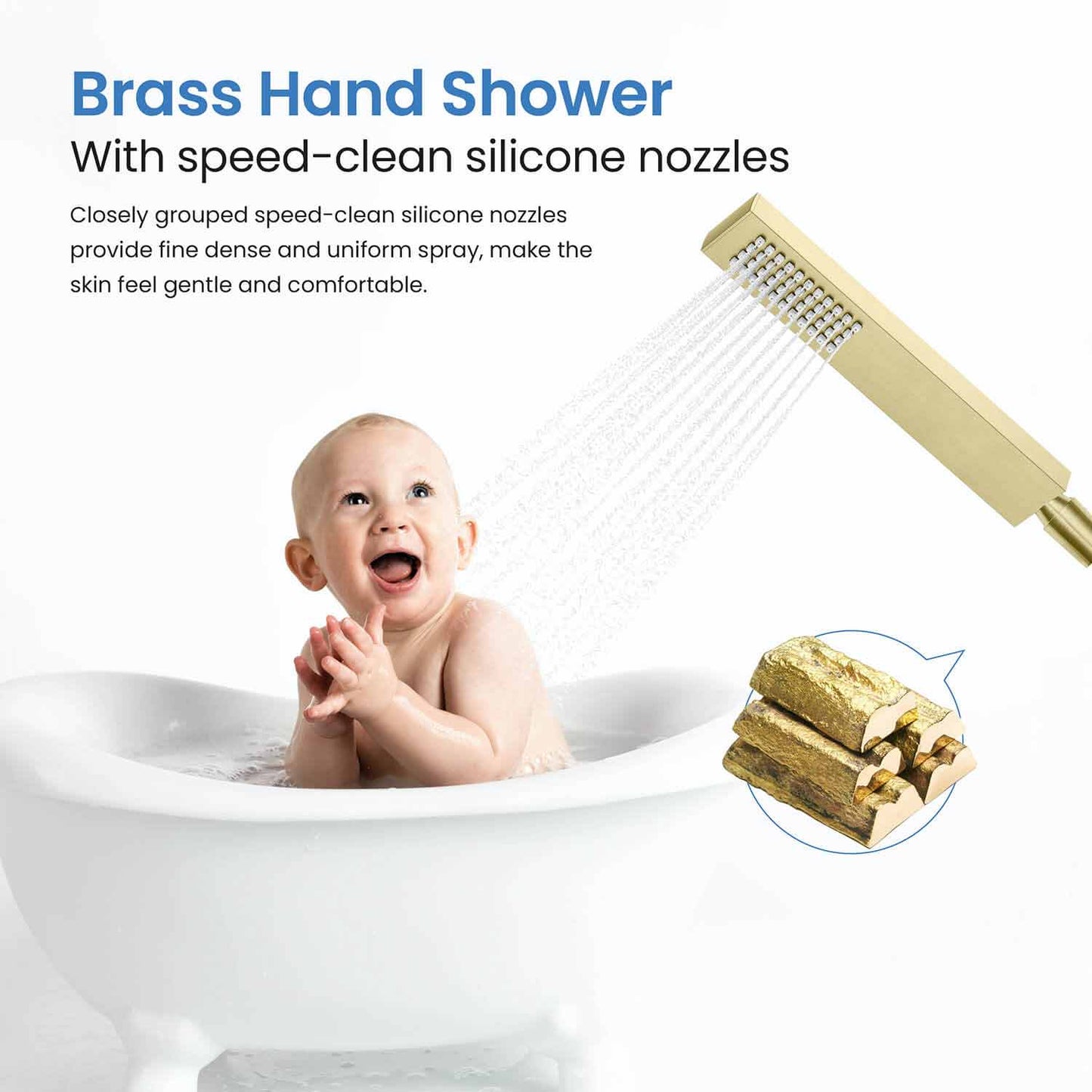 Cube Floor mounted tub faucet with hand shower TF0803011