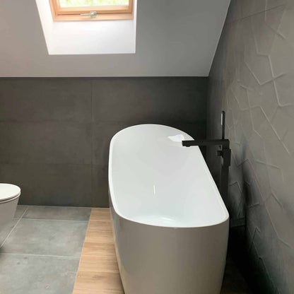 Cube Floor mounted tub faucet with hand shower TF0803011