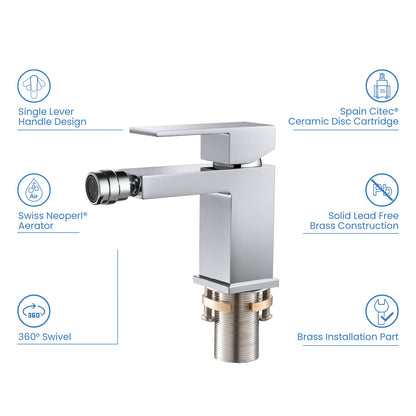 Cube single hole Bidet faucet AT080031