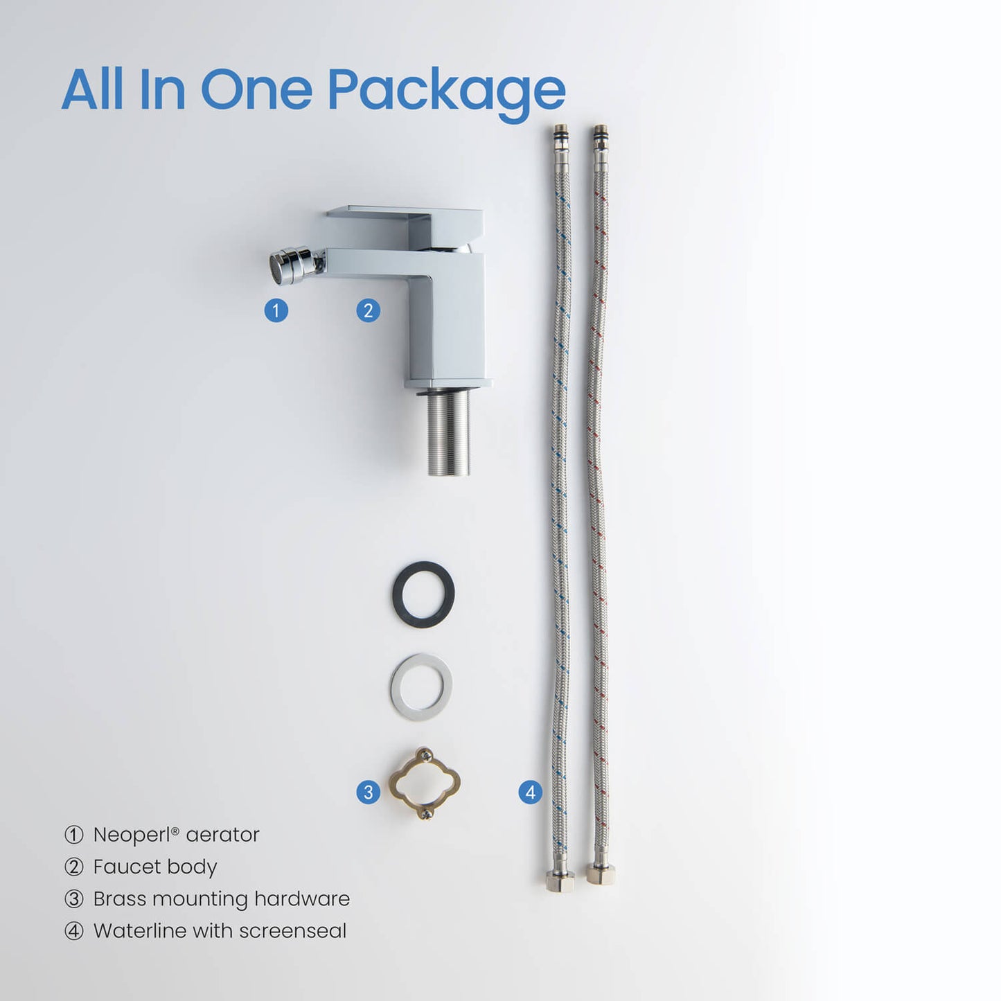 Cube single hole Bidet faucet AT080031