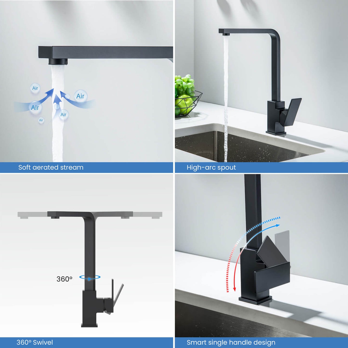 Cube Single handle kitchen faucet AT080041