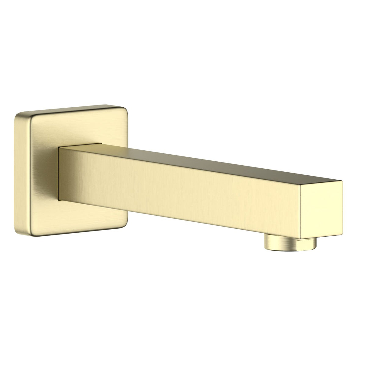 Aquavit Cube brushed gold wall-mounted solid brass bath spout AT080054