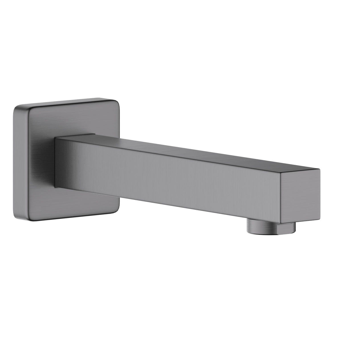 Aquavit Cube brushed gunmetal wall-mounted solid brass bath spout AT080054