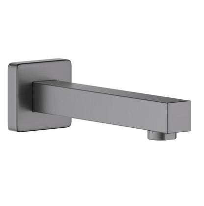 Aquavit Cube brushed gunmetal wall-mounted solid brass bath spout AT080054