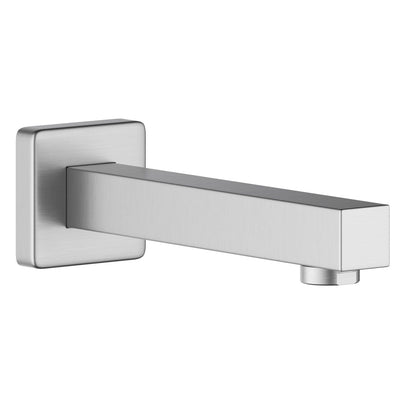 Aquavit Cube brushed nickel wall-mounted solid brass bath spout AT080054