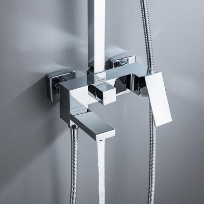 Cube wall mounted Shower faucet with 3 outlets AT080067