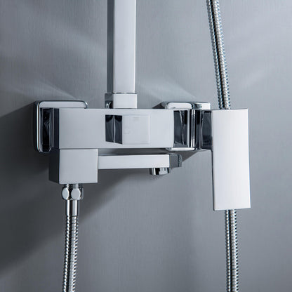 Cube wall mounted Shower faucet with 3 outlets AT080067