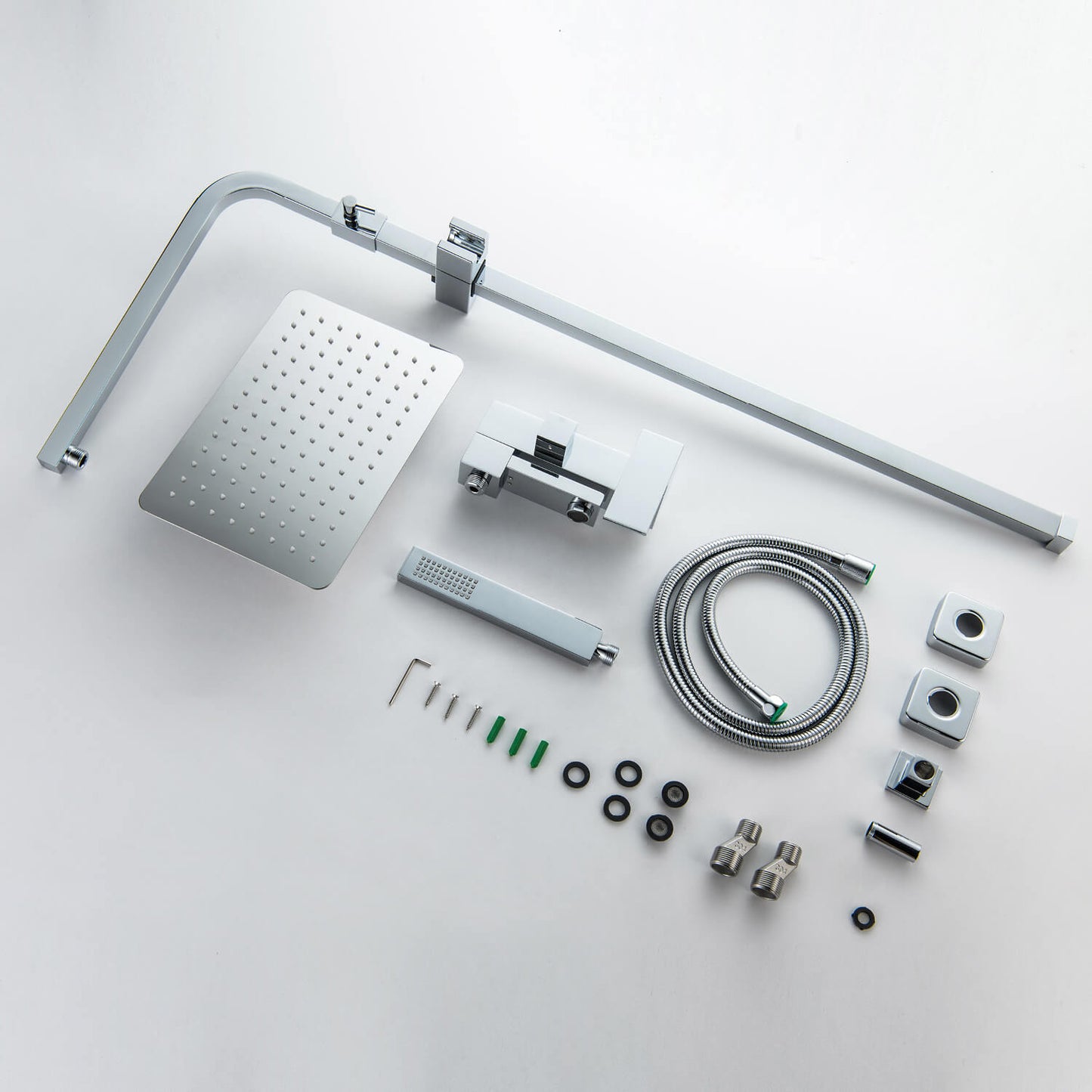 Cube wall mounted Shower faucet with 3 outlets AT080067