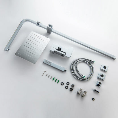 Cube wall mounted Shower faucet with 3 outlets AT080067