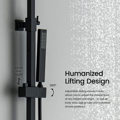 Cube wall mounted Shower faucet with 3 outlets AT080067