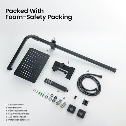 Cube wall mounted Shower faucet with 3 outlets AT080067