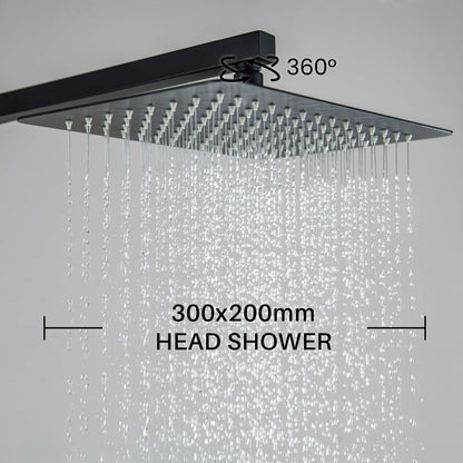 Cube wall mounted Shower faucet with 3 outlets AT080067