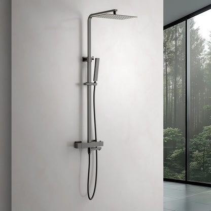 Cube Thermostatic bath shower faucet 3 way AT080076