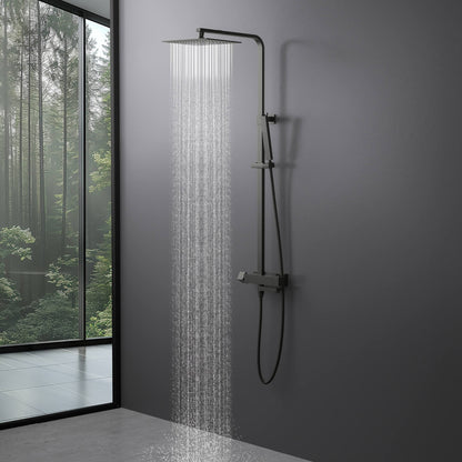 Cube Thermostatic bath shower faucet 3 way AT080076