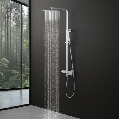 Cube Thermostatic bath shower faucet 3 way AT080076