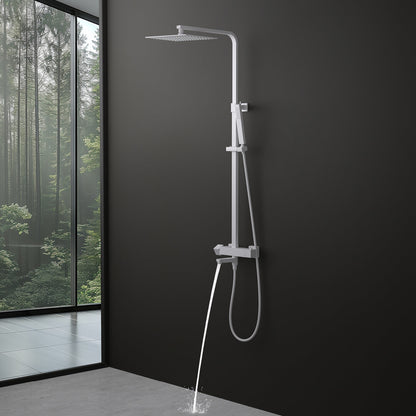 Cube Thermostatic bath shower faucet 3 way AT080076