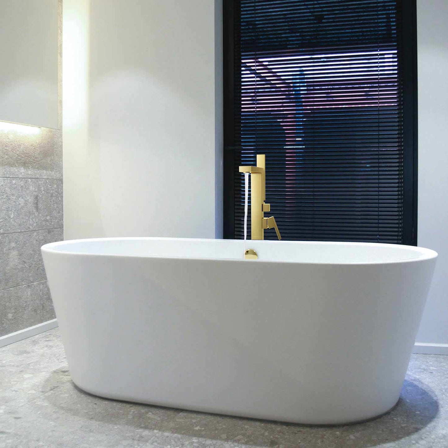 Cube Floor mounted tub faucet with concealed box installation TF0804013