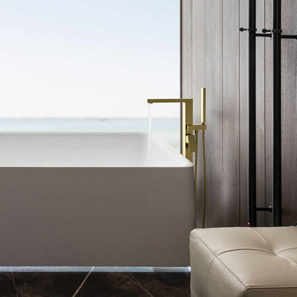 Cube Floor mounted tub faucet with concealed box installation TF0804013