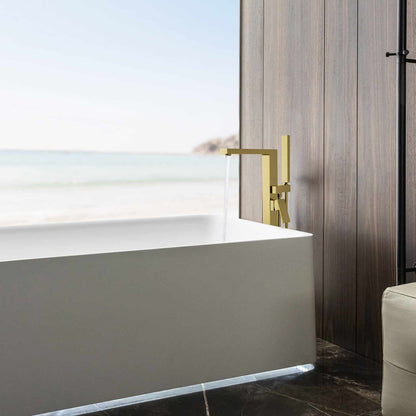 Cube Floor mounted tub faucet with concealed box installation TF0804013