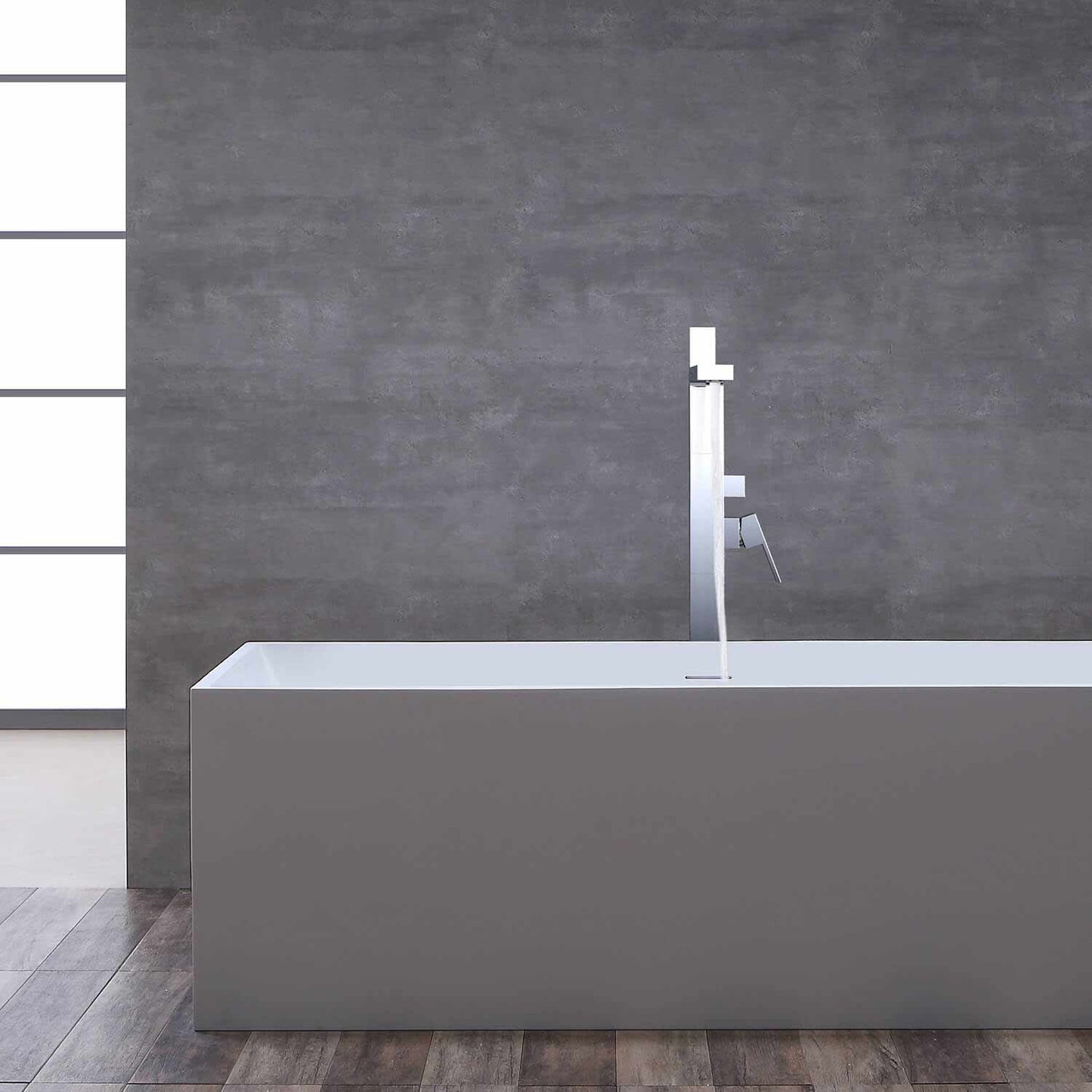 Cube Floor mounted tub faucet with concealed box installation TF0804013