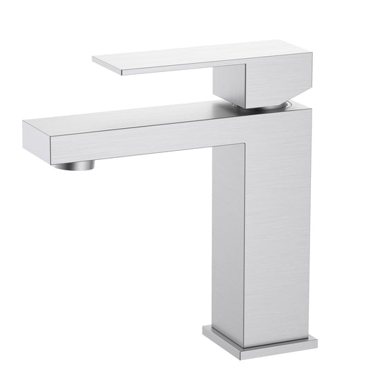 Aquavit Cube brushed stainless SUS304 single-handle basin faucet AT080211