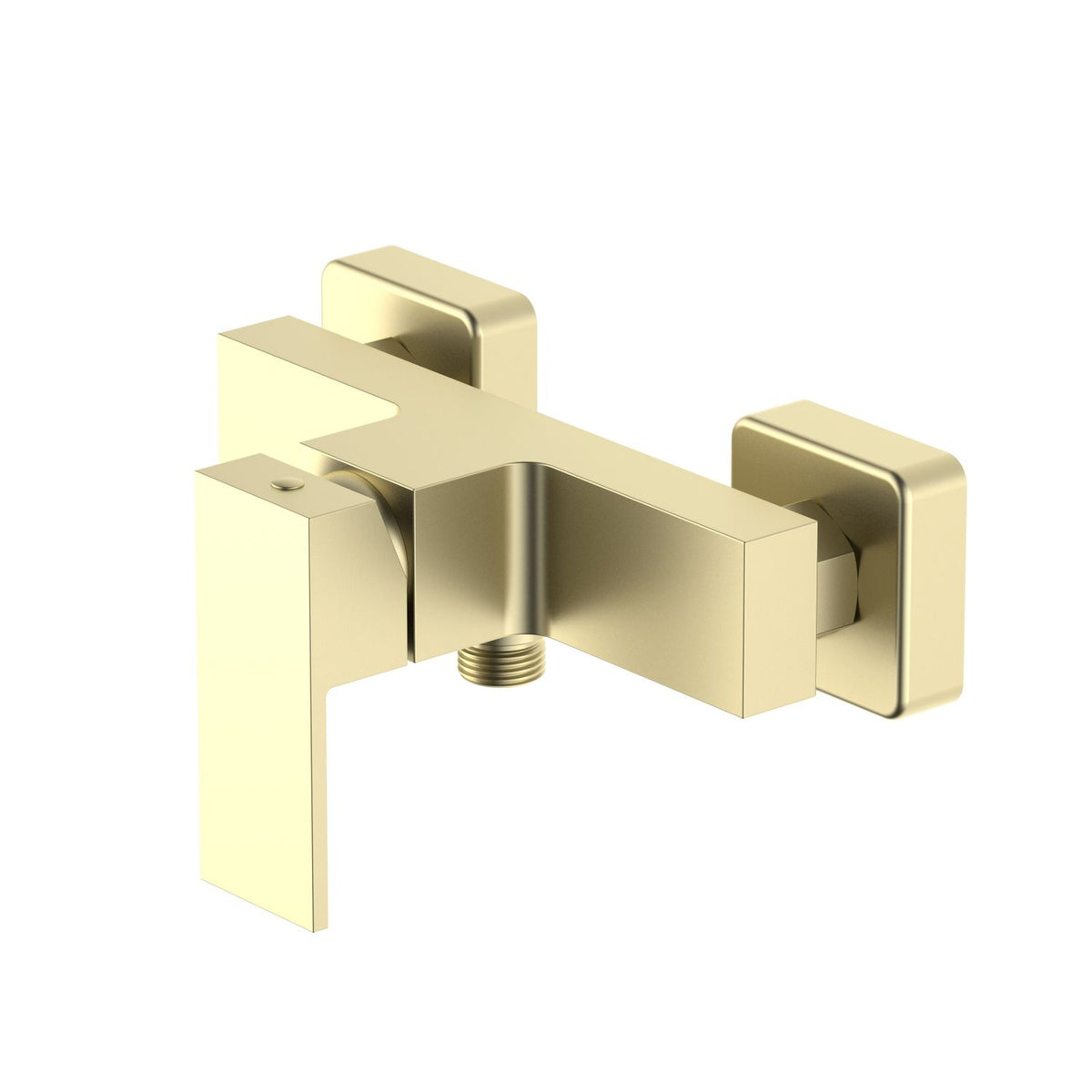 Aquavit Cube brushed gold solid brass wall-mounted shower mixer AT082100