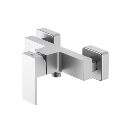 Aquavit Cube brushed nickel solid brass wall-mounted shower mixer AT082100