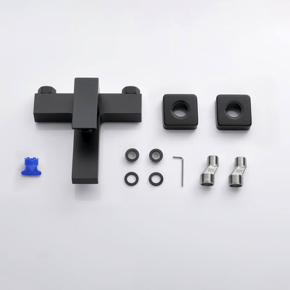 Aquavit Cube bath shower mixer with wall plates, connectors, seals and installation fittings AT082200