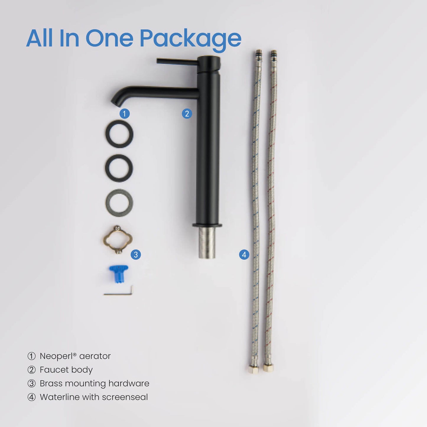 Circular Single hole vessel basin faucet AT090012
